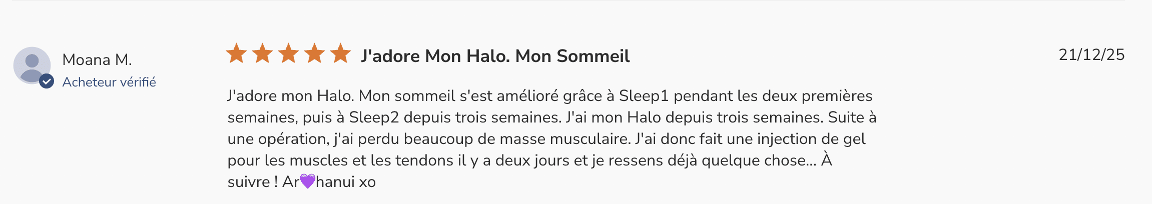Témoignage AHA Halo