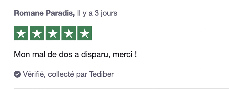 Avis Tediber - Samira adapté à différentes morphologies