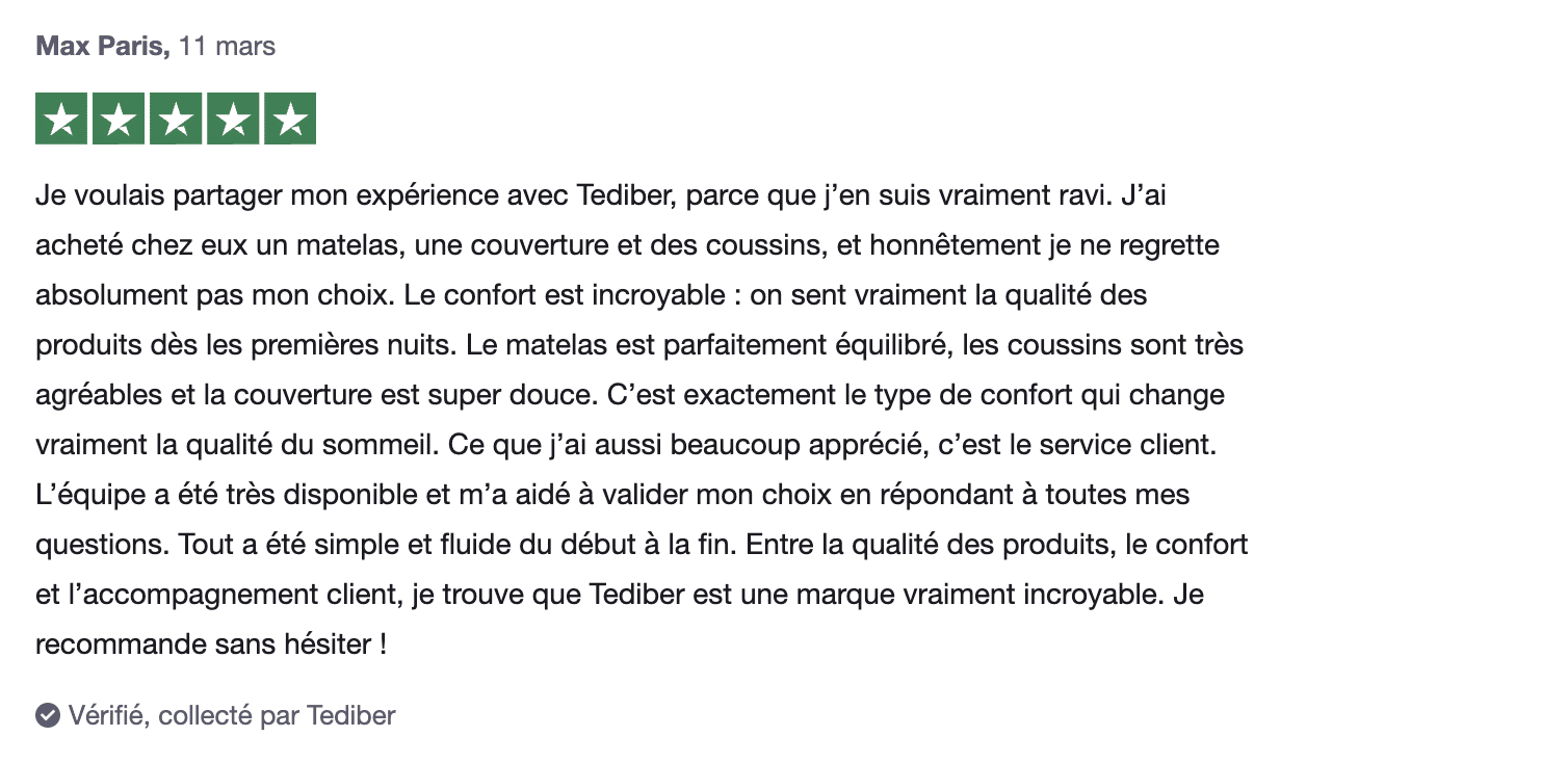 Avis Tediber - Savi mal de dos au réveil terminé